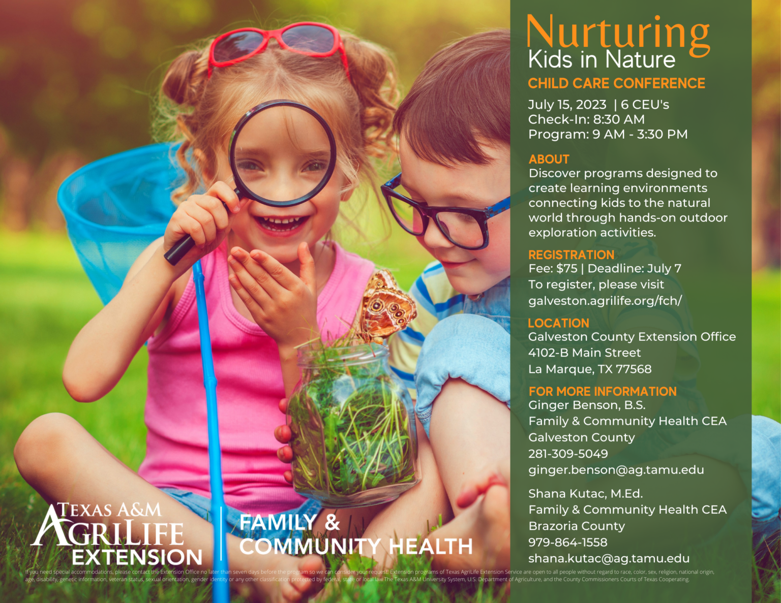Flyer – Nurturing Kids in Nature